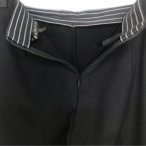 Athleta Wander High Rise Slim Black Nylon Athleisure Cropped Ankle Pants - Picture 10 of 13
